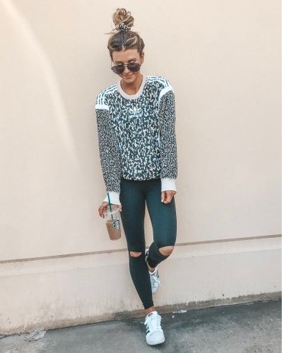 Adidas sweatshirt cozy fall outfit