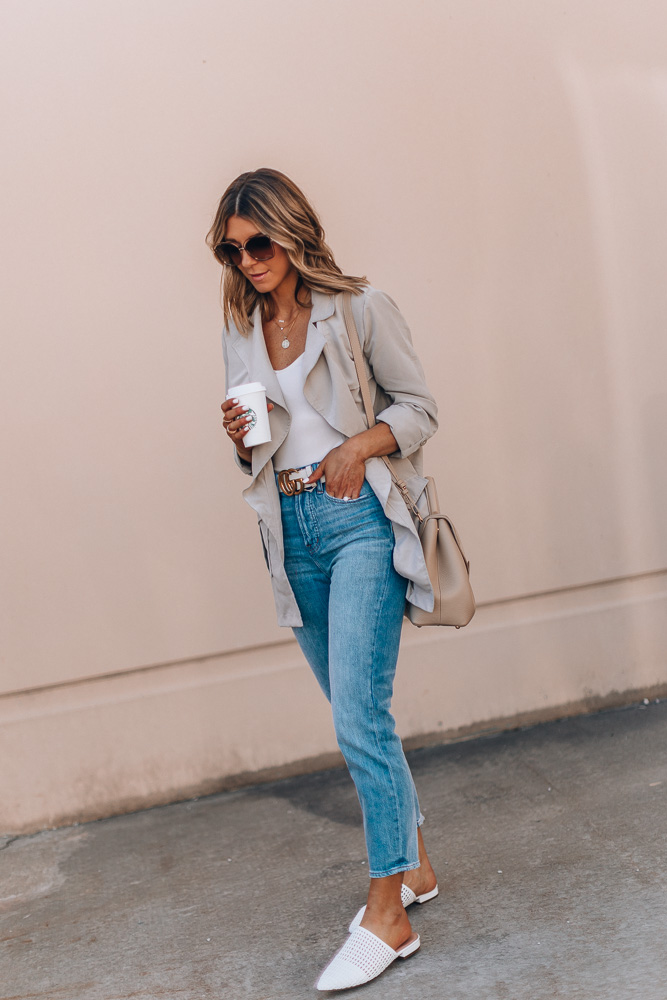 Halogen woven mules spring outfit